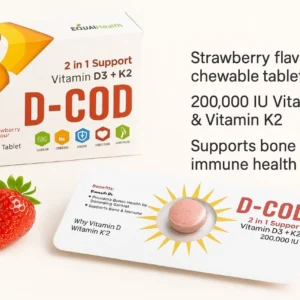 D‑COD™ D₃ 200,000 IU + K₂ 75 µg — Bone • Immune • Heart Support
