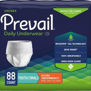 Prevail Daily Protective Underwear - Small - 88 Count (4 packs of 22)